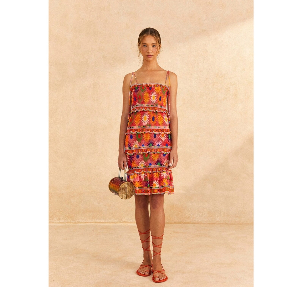 Summer Coral Farm Rio mini dress